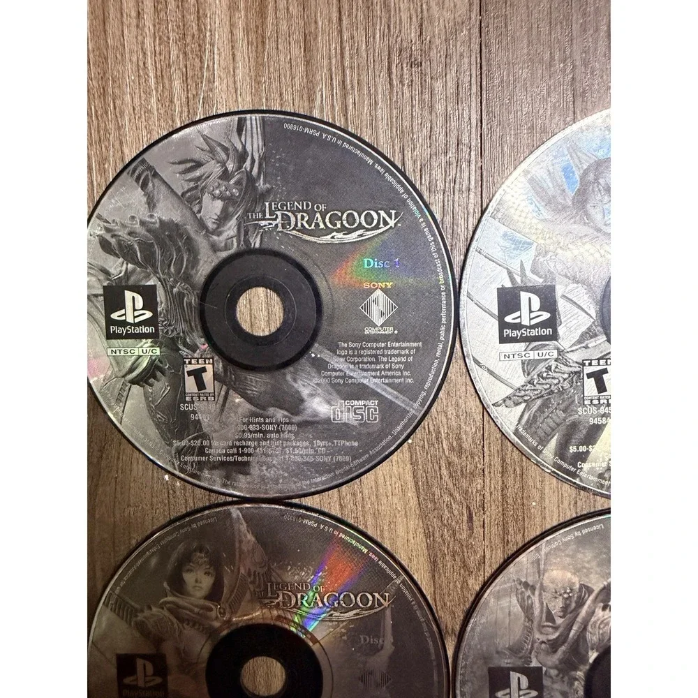 The Legend of Dragoon (PlayStation 1, Complete 4-Disc Set)